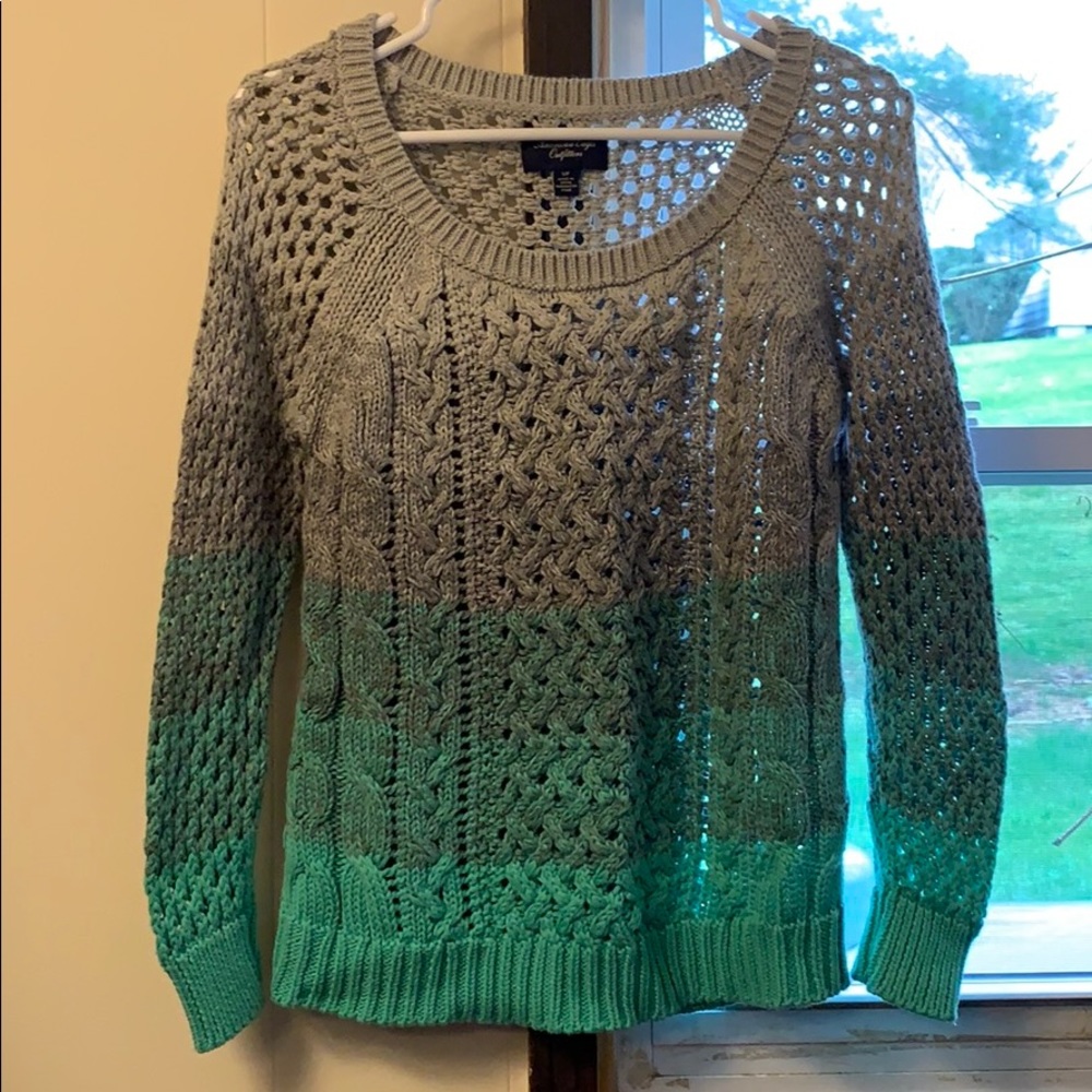 American eagle crochet sweater top